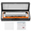 10-Hole Eb Blues Harmonica AM-20D, ABS Resin Comb, Orange 2