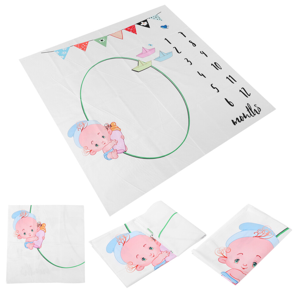 Baby Milestone Photography Background Fabric Play Mat 100x100cm