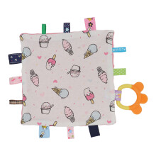 Niedliches Babykomforttuch 25cm Velours Silikon-Eiscreme-Design