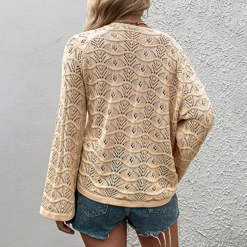 Ανοιξιάτικες Μπλούζες για Γυναικεία, Πουλόβερ με Πλεκτό Πουλόβερ με Κορδόνι και 2