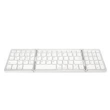 Tastiera da viaggio a tre ante di dimensioni standard, tastiera wireless portatile con interruttori a forbice silenziosi, sincronizzazione fino a 3