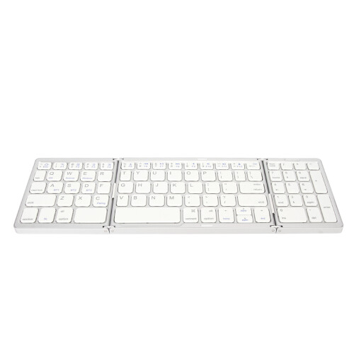 Innovative Wireless Keyboard, Concealed Triple Fold Bluetooth Device for Unmatched Portability