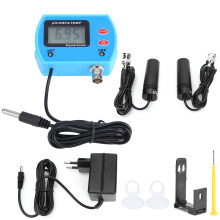 Digital Water Quality Monitor Temperature Compensated PH Meter With Backlit Display Dual Readings Replaceable BNC Electrode Sensor For Swimming Pools