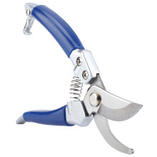 Garden Pruners For Bonsai Enthusiasts, Stainless Steel Garden Pruners, 8", Blue, Heavy Duty Bypass Pruning Shears, Ergonomic Non-Slip Handles