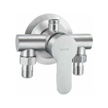 Faucet Cithfholcadáin Balla-Ghléasta, Cruach Dhosmálta 304 Nochtaithe le Comhla Croí Ceirmeach le haghaidh Meascadh Uisce Te agus Fuar Gan Uaim