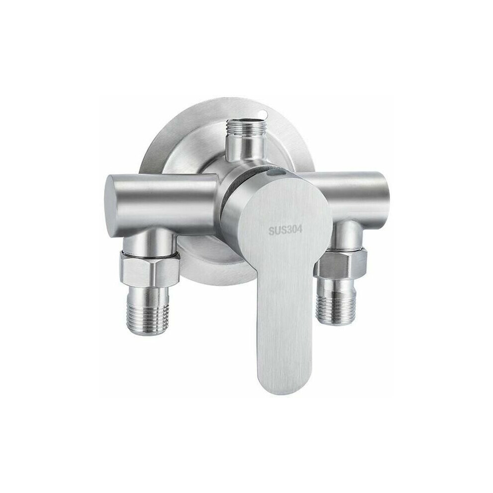 Stainless Steel 304 Wall Mount Shower Faucet, Exposed with Ceramic Core Valve for Hot Cold Water Control