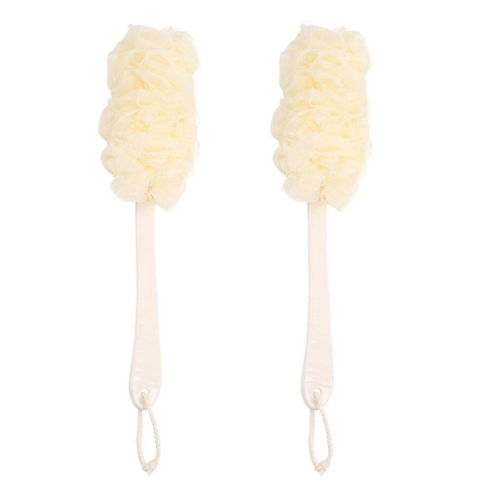 Shower Sponge Loofah For Exfoliating, Ergonomic Design Soft Mesh Body Scrubber With Extra Long Handle For Full Body Access, Hygienic Drying Back