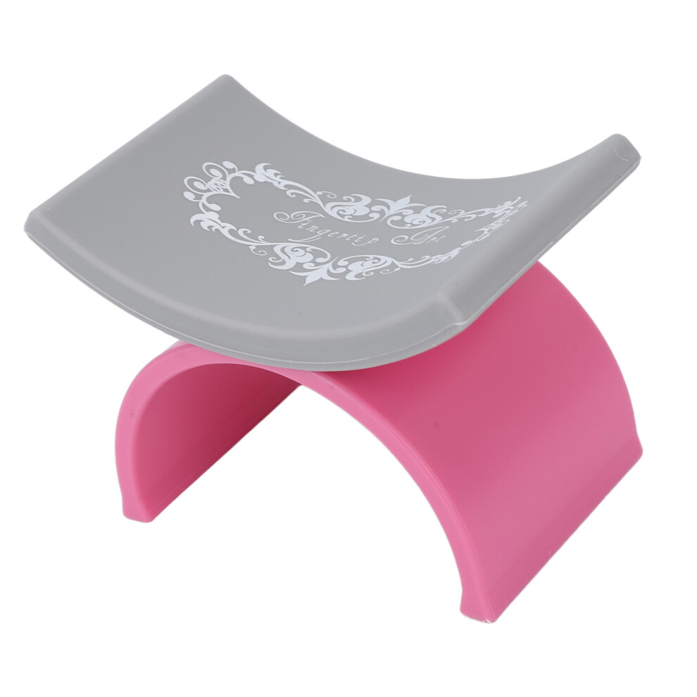 Pink Soft Silicone Nail Arm Rest Cushion U-Shaped Hand Pillow For Manicure