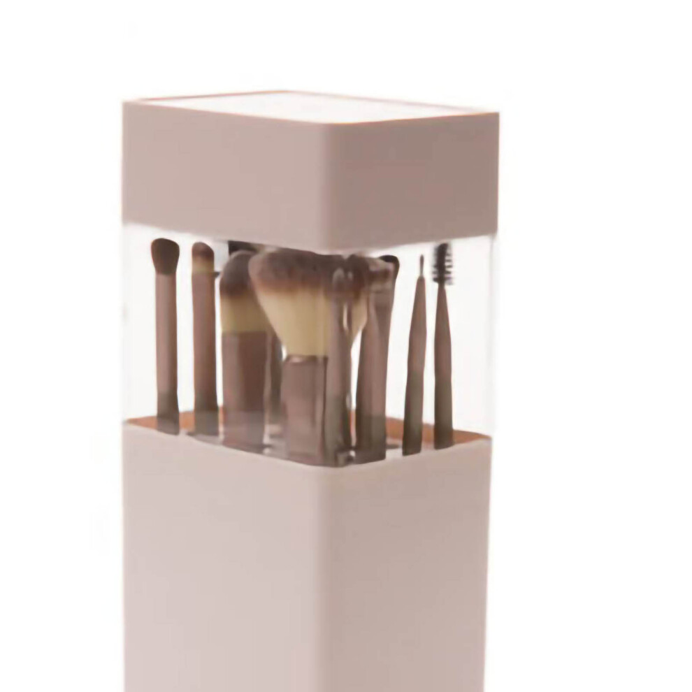 Pink 12-Hole Makeup Brush Holder, Breathable ABS & PC Organizer