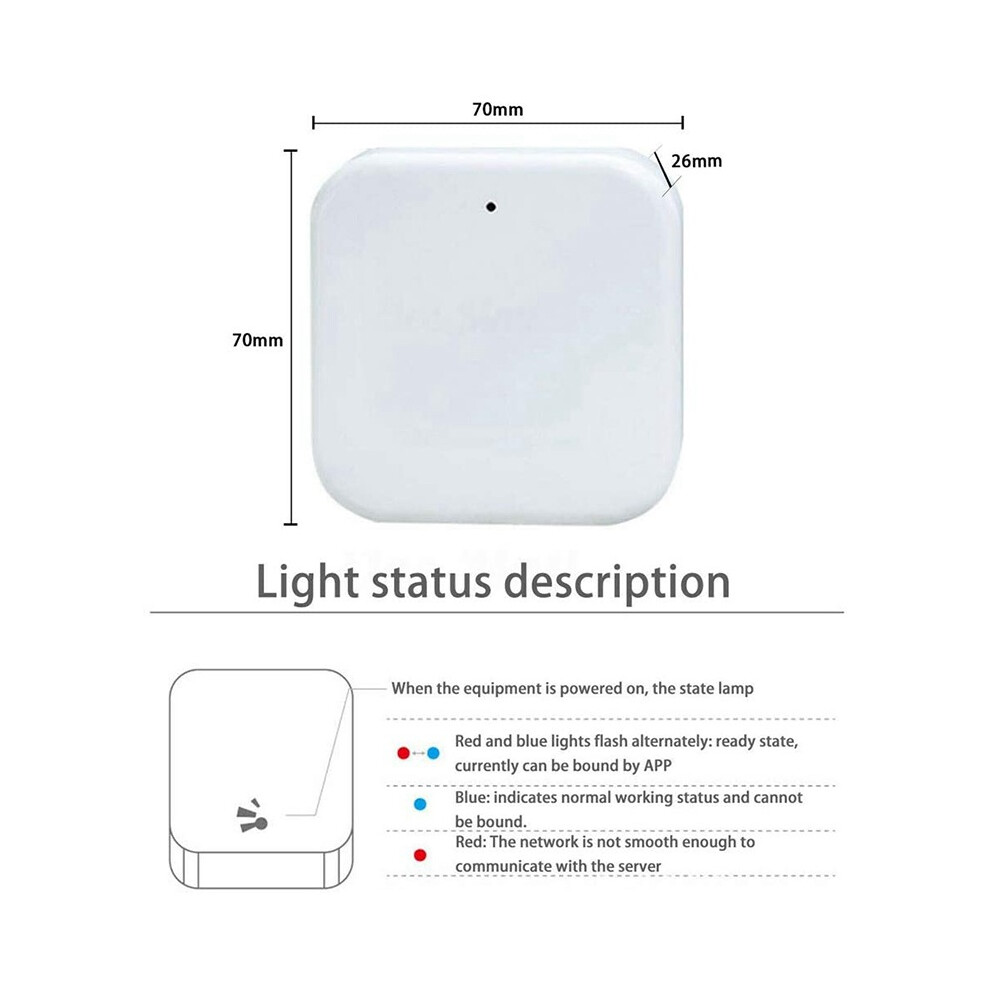 Smart Wifi Gateway With App Control, Abs Material, Keyless Deadbolt 7901381379422
