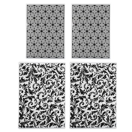 Plastic Embossing Folders Set 4PCS DIY Card Making Scrapbooking Paper Tools 1