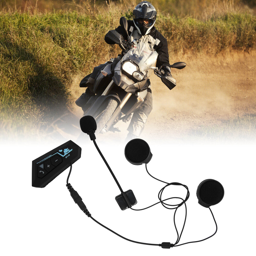 Bt22 Motorcycle Helmet Bluetooth Headset 820Mah, 20-30M Range 8421372905397