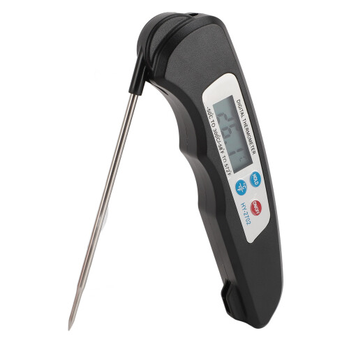 Digitales Fleischthermometer 11 cm lang faltbar schwarz