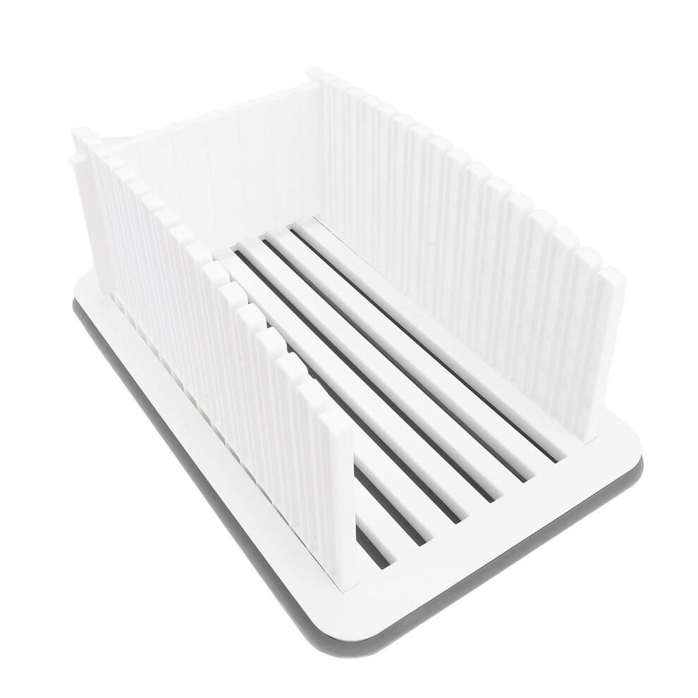 Adjustable Pp Plastic Bread Slicing Guide With Crumb Tray For Homemade Breads 9431378161726