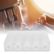 25pcs Transparent Polyester Bobbins for Sewing & Embroidery Machines