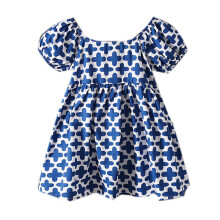 Vestido de princesa para niña con estampado floral, ajuste y comodidad combinados en un vestido de verano de corte A, tela suave y agradable para la