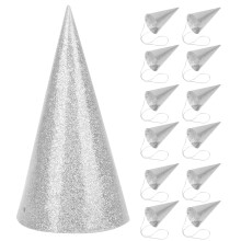 Glitter Paper Cone -juhlahattu, uudelleenkäytettävä juhlava asuste, mukava ja tukeva istuvuus, säädettävä nauha varmistaa, että hattu pysyy