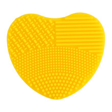 Glantóir Scuab Smididh Lámhainní Croí Silicone, Uirlis Glantacháin Cosmaideacha Ceap Scrubber Níocháin le haghaidh Glanadh Domhain Gach