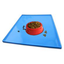 Tappetino per l'alimentazione degli animali domestici, tappetino impermeabile per ciotole di cani e gatti con bordi rialzati per evitare fuoriuscite,