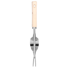 Durable Stainless Steel Garden Tool, Ergonomic Wooden Handle Weeder for Deep Root Extraction, Heavy Duty Weeder Perfect for Yard Lawn and Farm