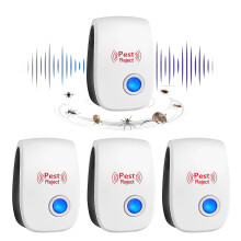 Ultrasonic Pest Repeller, 4 Pack Mouse Repellent, Plug In Pest Control, Indoor Pest Control, Effective against Rat, Mosquito, Spider, Cockroach, Fly