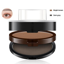 Pó para sobrancelhas à prova d'água com carimbo, kit para criação de sobrancelhas sem necessidade de habilidade, para um look natural com