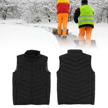 17 Area Electric Heated Vest 4XL, Waterproof, 3 Gear, Black