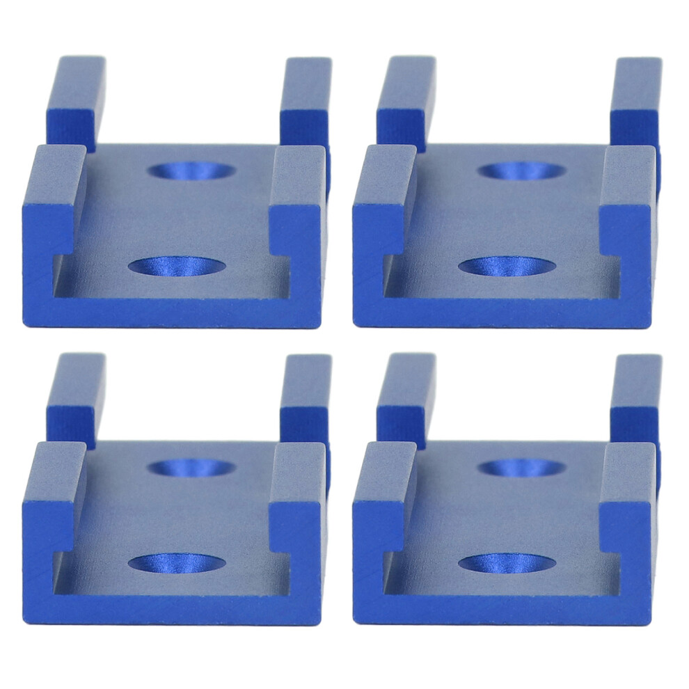 4Pcs Blue Aluminum Alloy T Track Intersection Connectors For Woodworking 5031372907678