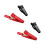 4X Insulated Alligator Clip Connector Clamp Testing Probe Red+Black 1