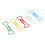 200 Pezzi Osso Forma Multicolore Metallo Carta Clips 2