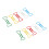 200 Pcs Forme D'Os Multicolore Metal Trombones 6