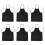 6X Unisex 2 Pocket Black Kitchen Apron Bib, One Size in Medium 1