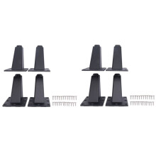 8 Pcs 8cm Adjustable Metal Furniture Leg Thick Aluminum Alloy Table Cabinets Feet Sofa Bed TV Cabinet Legs -Black