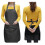 6X Unisex 2 Pocket Black Kitchen Apron Bib, One Size in Medium 6