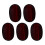 5 Pcs Bicycle Rear Tail  Reflector Mudguard Oval Warnning Red Black 1