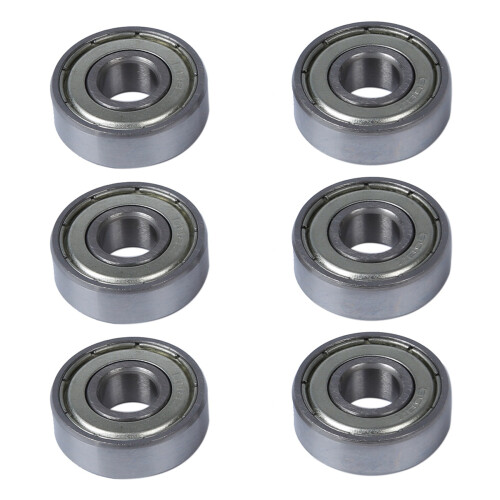 6 Pcs Single Shielded 608Z Miniature Deep   Bearings