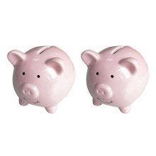 2X Ceramic Keepsake Piggy Bank,