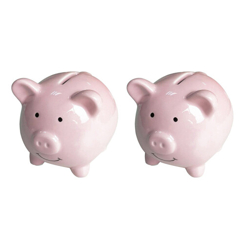 2X Ceramic Keepsake Piggy Bank,