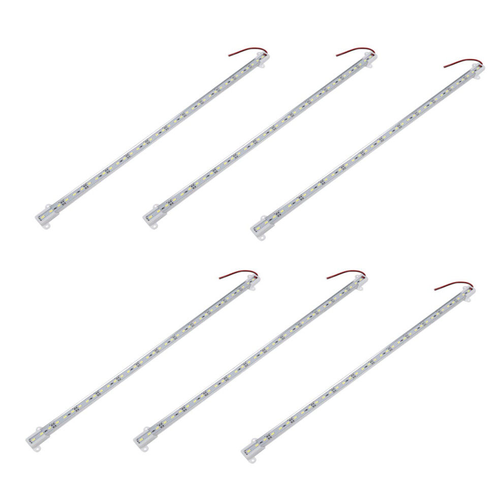 6X 50Cm 12V 36 Led 5050 Smd Hard Strip Bar Aluminum Rigid Light/White 6031910157175