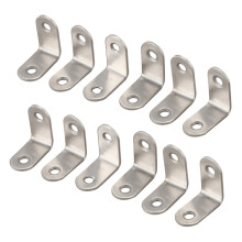 12 Pcs 30X30mm Metal Corner Brace Joint Right Angle Bracket Silver