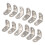 12 Pcs 30X30mm Metal Corner Brace Joint Right Angle Bracket Silver 1