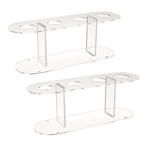 2Pcs Acrylic 4-Hole Double Layer Ice Cream Cone Stand