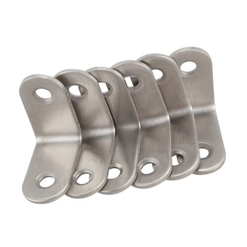 12 Pcs 30X30mm Metal Corner Brace Joint Right Angle Bracket Silver 1