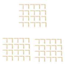 60 Pcs 51mm Flat Corner Right 90 Angle Bracket Repair Plate Fixing Brace