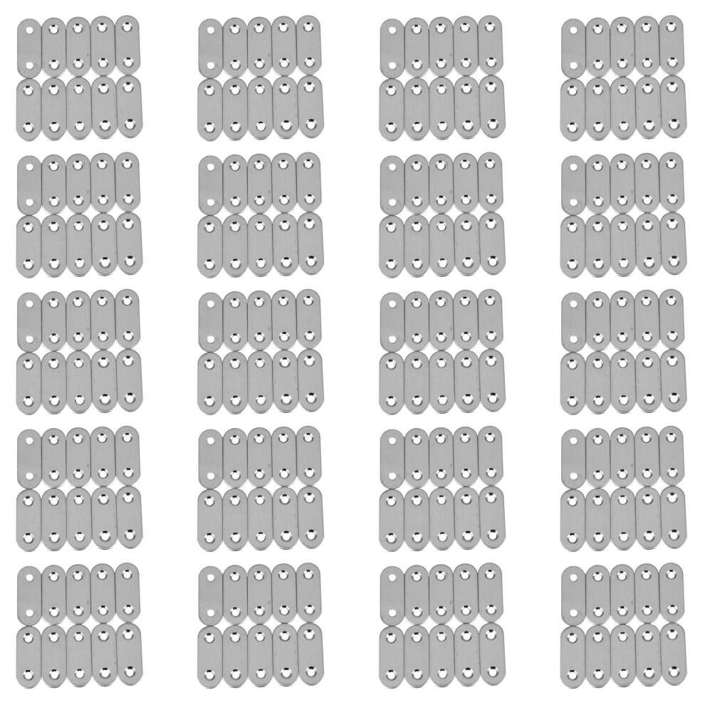 Flat Mending Plates Repair Fixing Joining Brackets 40X15mm 200Pcs 6031439568261