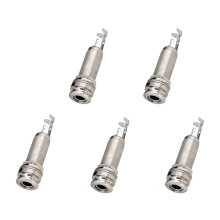 A1347 5 Pieza Guitarra Bass End Pin Salida Jack 1/4 Pulgada Mono O Estéreo Aplicaciones Plata