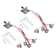 3X Pots for Strat Guitar PreWired 1 Volume 2 Tone Control 5 Way 3-500K Pot