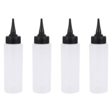 4Pcs 150Ml Salon Hair Color Measuring Applicator Bottle Scale Hairdressing Tool