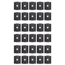 30 x Centre Clamp PV Solar Panels, Black, Module Clamp for All Frame Heights, Solar Panels Bracket for Solar Panels Roof