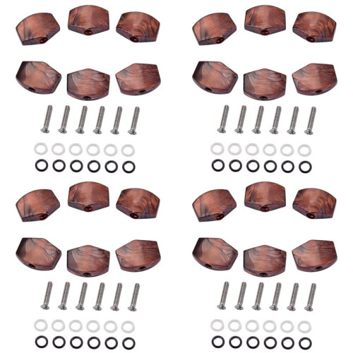 24 Pcs/Set Guitar Tuning Peg Buttons, Tuning Pegs Knobs Machine Heads Buttons for Guitar